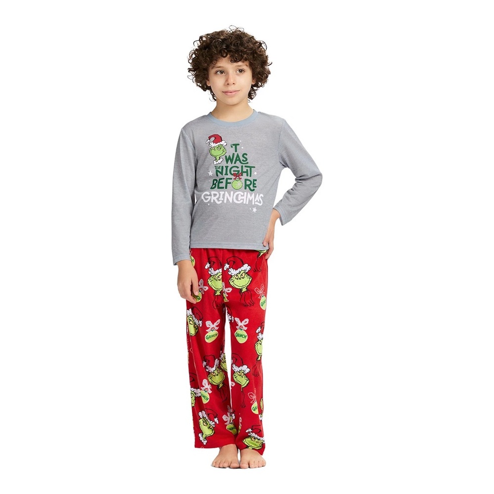 NWT Grinch Family Sleep Kids 2-Piece Pajama Set